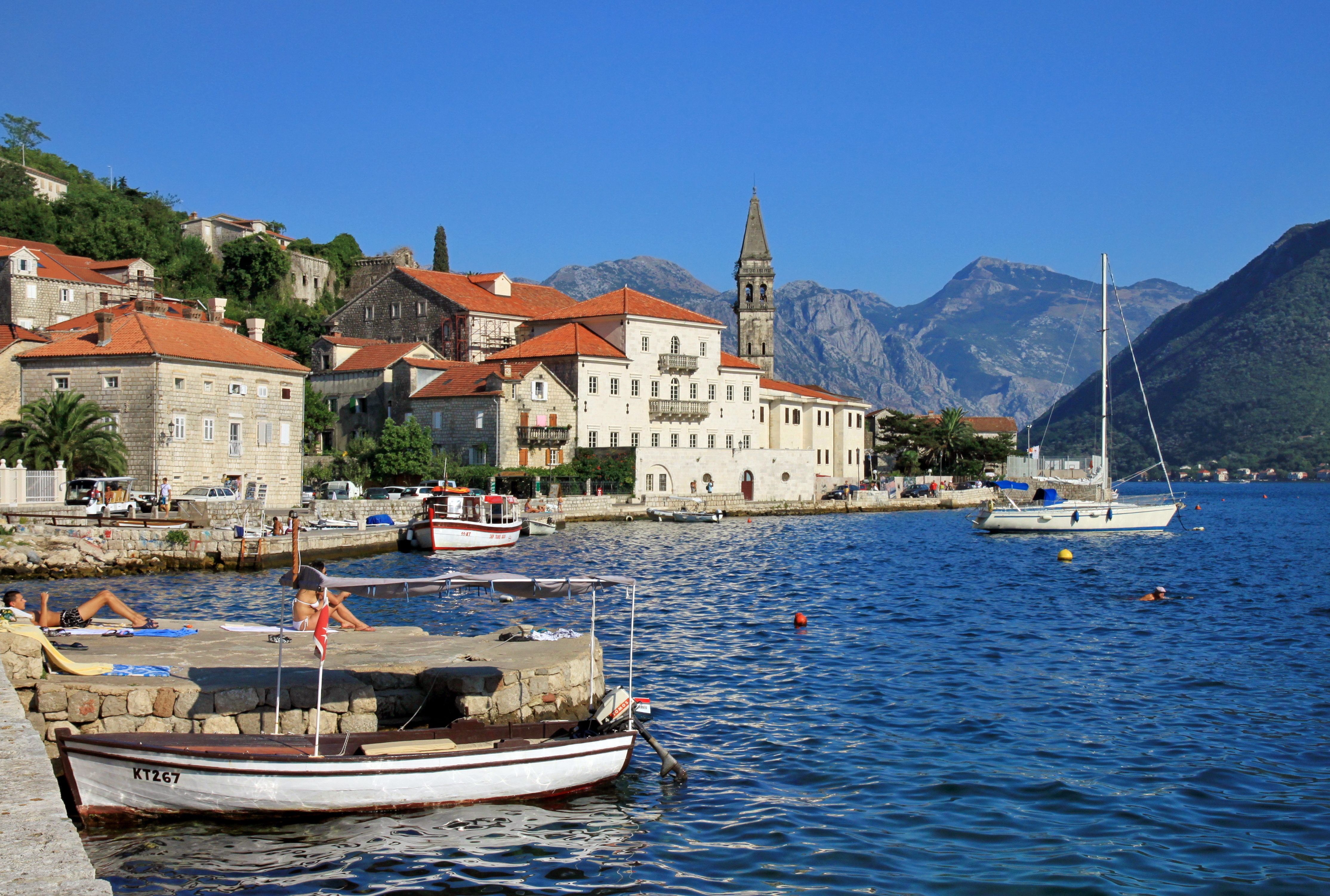 Photo of Perast in the Bay of Kotor region of Montenegro